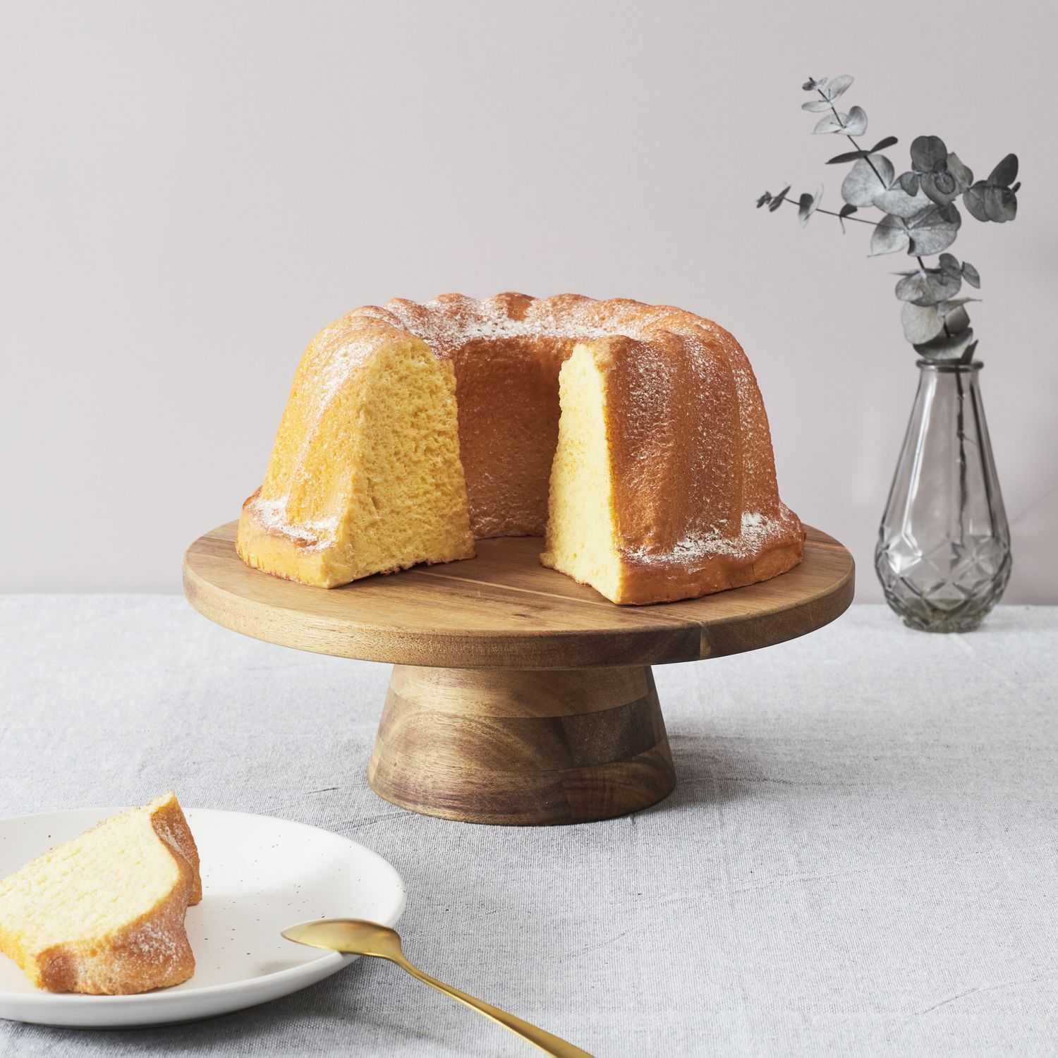 Alzata Girevole In Legno Di Acacia 33 Cm Per Torte – Kit Decorazione Con Spatole E Pettini, Ideale Per Matrimoni E Feste - 2