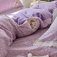 Vista 223 de 3 piezas de juego de funda de edredón tamaño individual XL, funda de edredón blanca con estampado floral azul, ropa de cama coquette de algodón