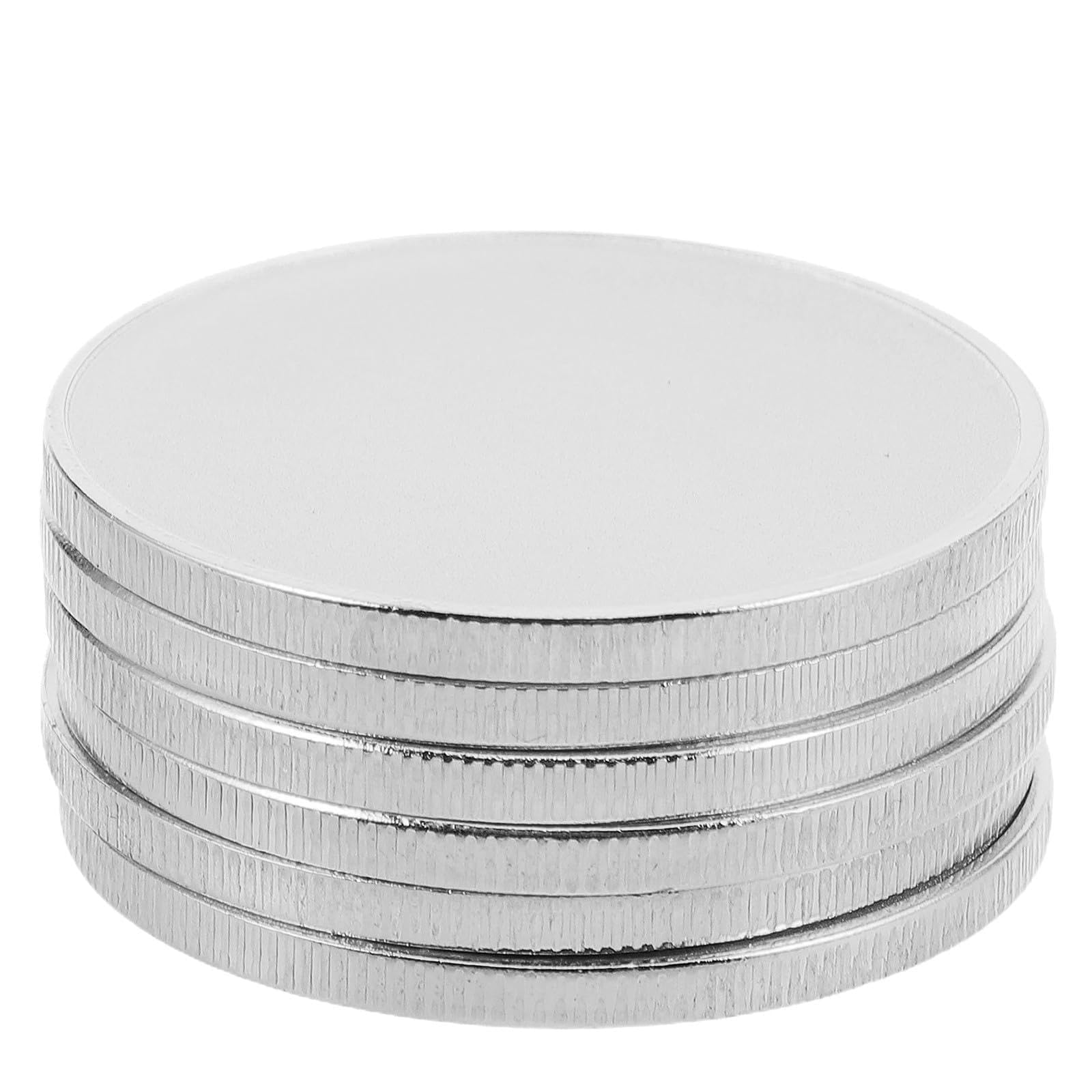 20 Piezas Monedas Conmemorativas Redondas de Aleación Plata para Grabado Láser, Resistentes al Desgaste, Ideales para Colecciones y Celebraciones de Cumpleaños