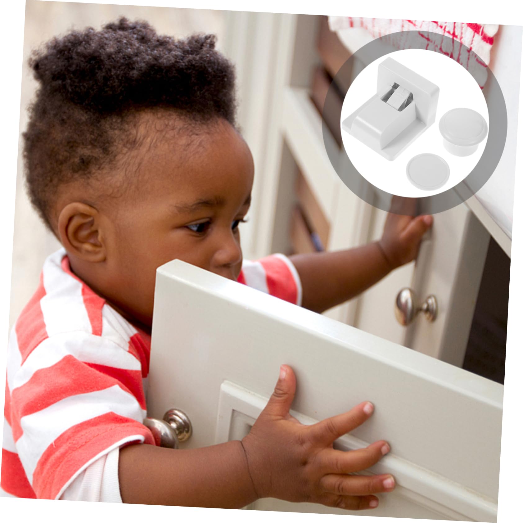 VICASKY 2 Pz Serrature a Prova Di Lucchetto Frigorifero Blocco Frigorifero Bambini Blocco Frigorifero Sicurezza Bambini Serratura Del Frigorifero Chiusura Del Frigorifero Bianca