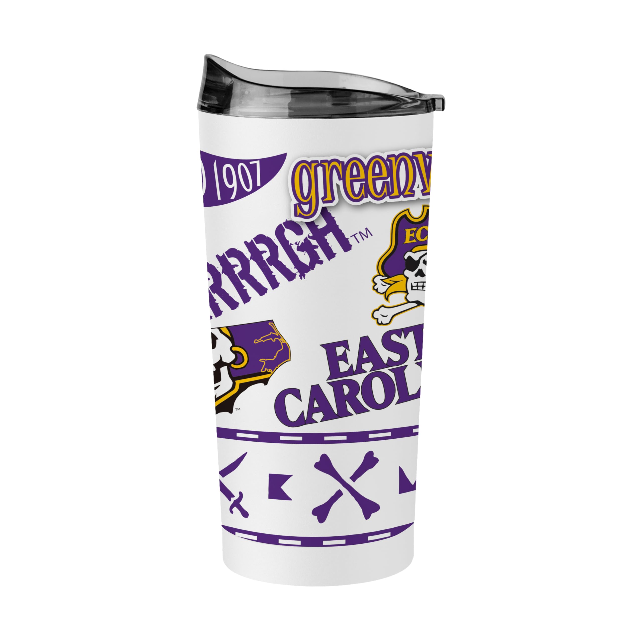 Logo Brands NCAA Native Icons 20 oz Stainless Steel Tumbler – Double Wall Vacuum Insulated