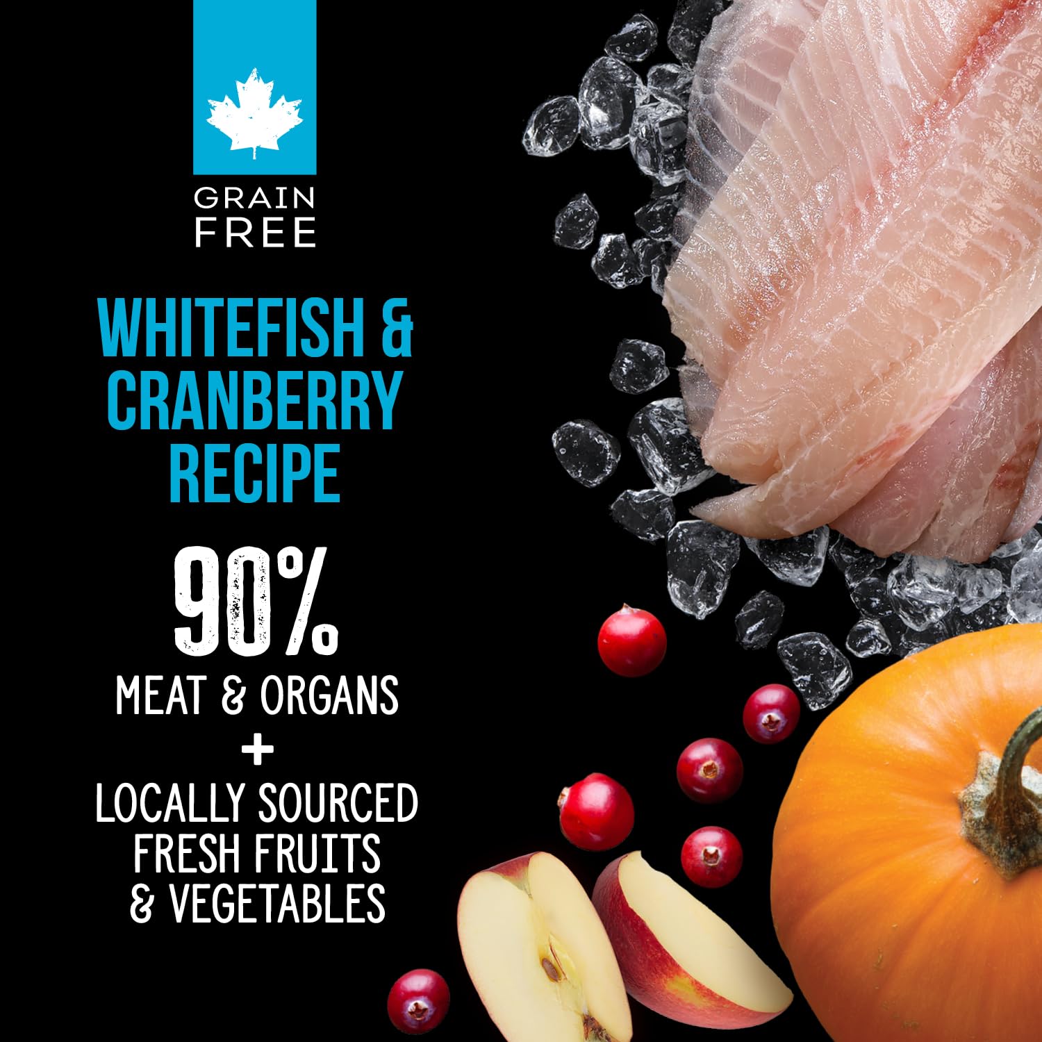 Nutrience Subzero Freeze-Dried Raw Whitefish & Cranberry Cat Food, Grain Free, 90% Meat & Organs, 8 oz 227 Grams, Premium Freeze-Dried cat Food Made with Fresh Canadian Fish and Pork. 1