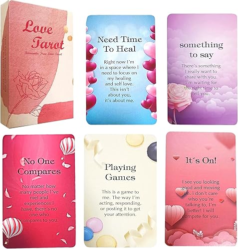 Han Yu Bowen Cartas de Oráculo de amor, Cartas de Oráculo Twin Flame, Cartas de tarot para principiantes, 54 Amor romántico colorido, Barajas de