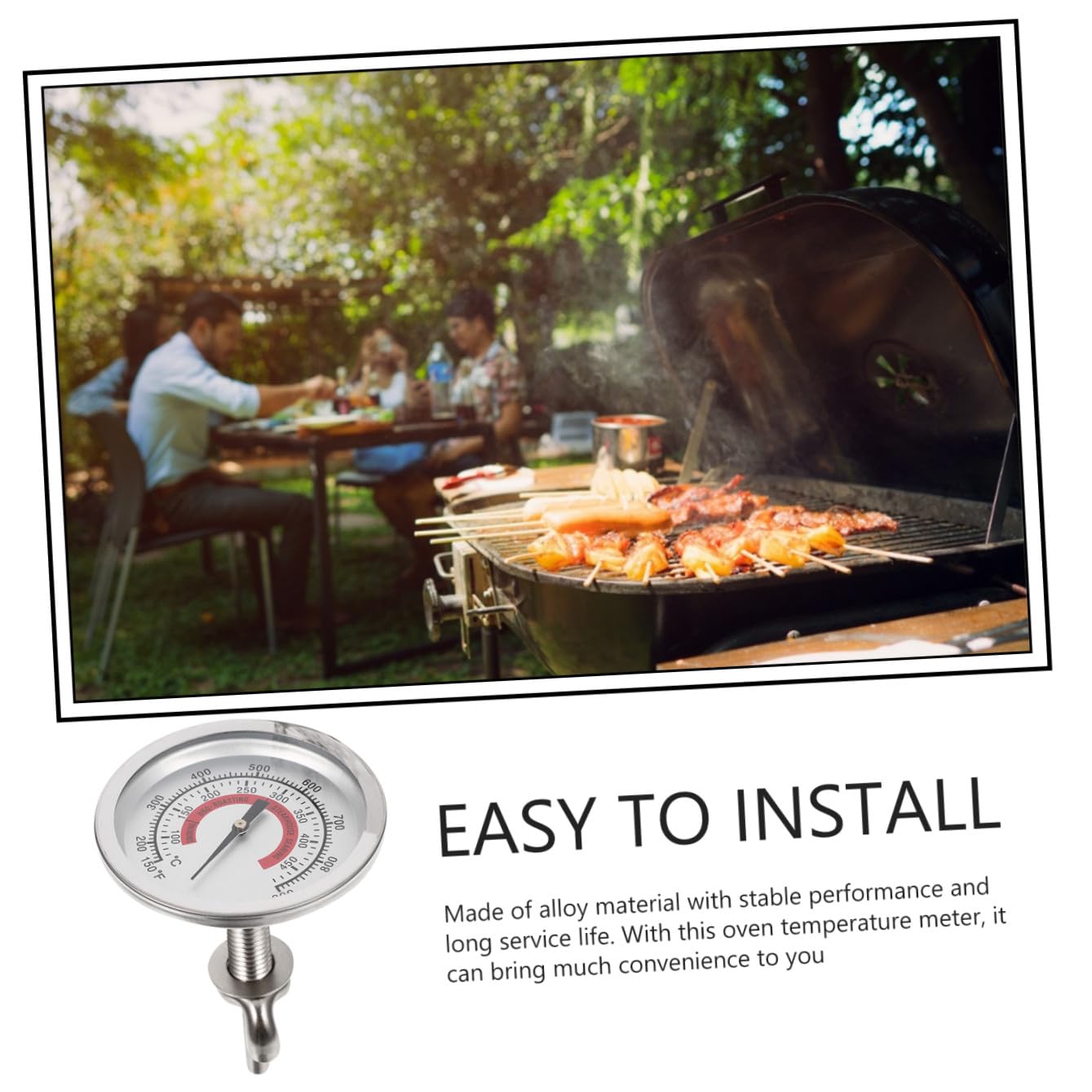 Happyyami 5stücke Bbq Smoker Grill Temperaturanzeige Präzises Ofenthermometer Mit -sensor Für Backwaren Und Grillen Für Küche Und Grillabende