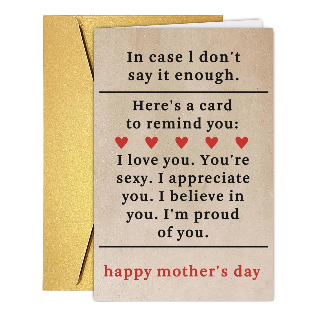 COLINHELIN Sweet Mother's Day Cards Gifts for Wife Girlfriend Fiancee, Happy Mothers Day Gift from Husband Boyfriend, Wonderful Mother's Day Love You