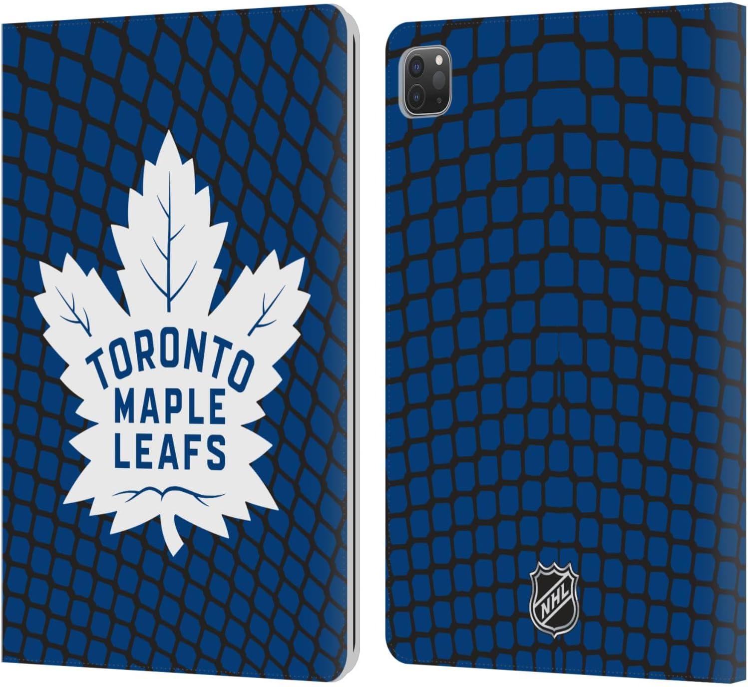 Head Case Designs Officially Licensed NHL Net Pattern Toronto Maple Leafs Leather Wallet Case Compatible with Apple iPad Pro 11 2020/2021 / 2022