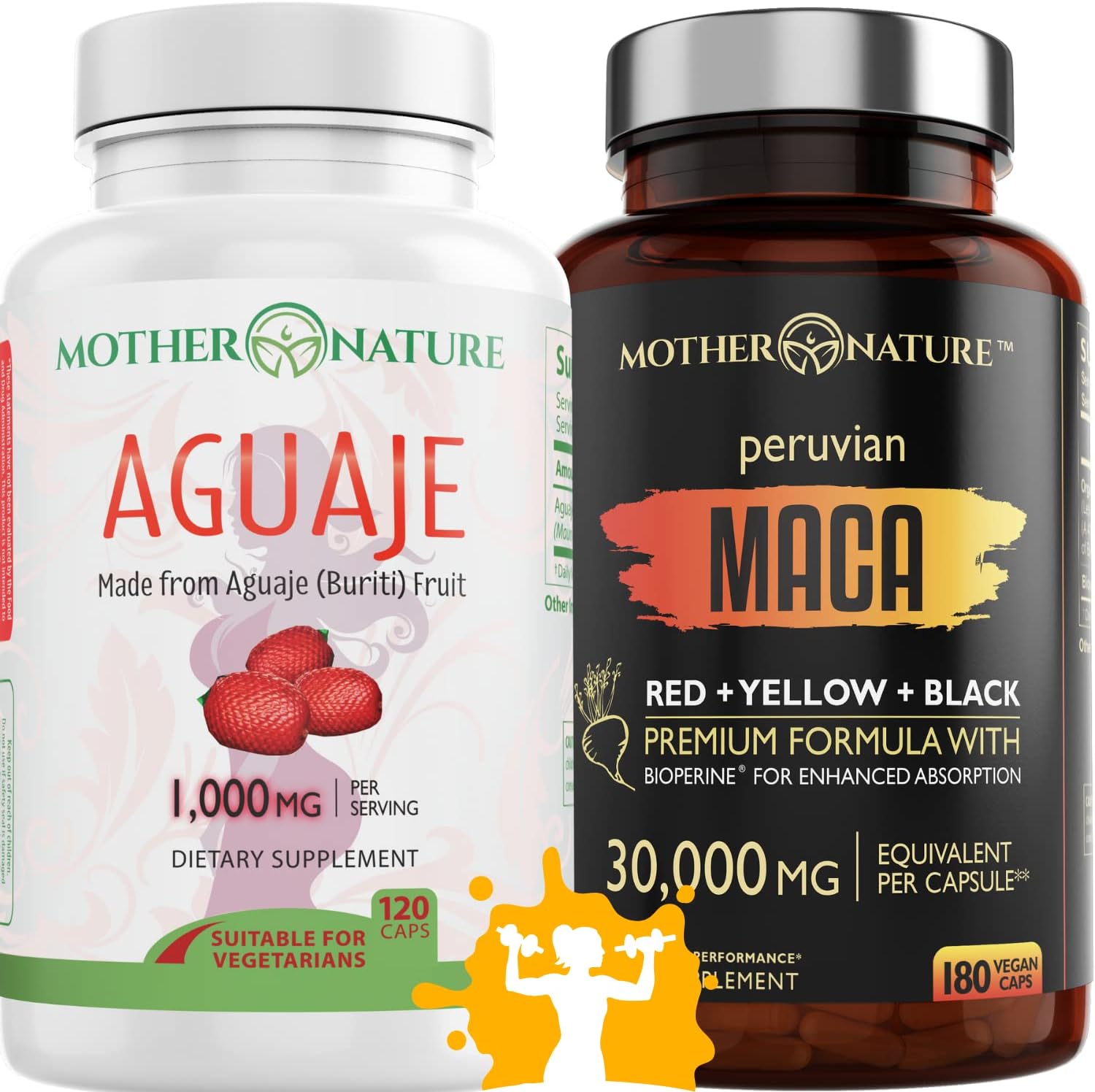 Mother Nature Organics Aguaje and Maca Capsules for Women's