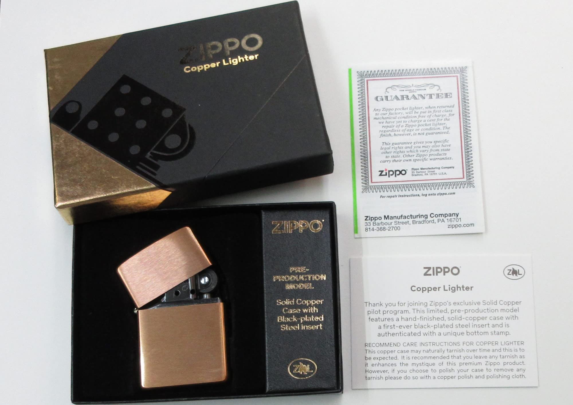 Amazon.co.jp: ZIPPO ジッポー ライター ソリッドカッパー 復刻モデル 