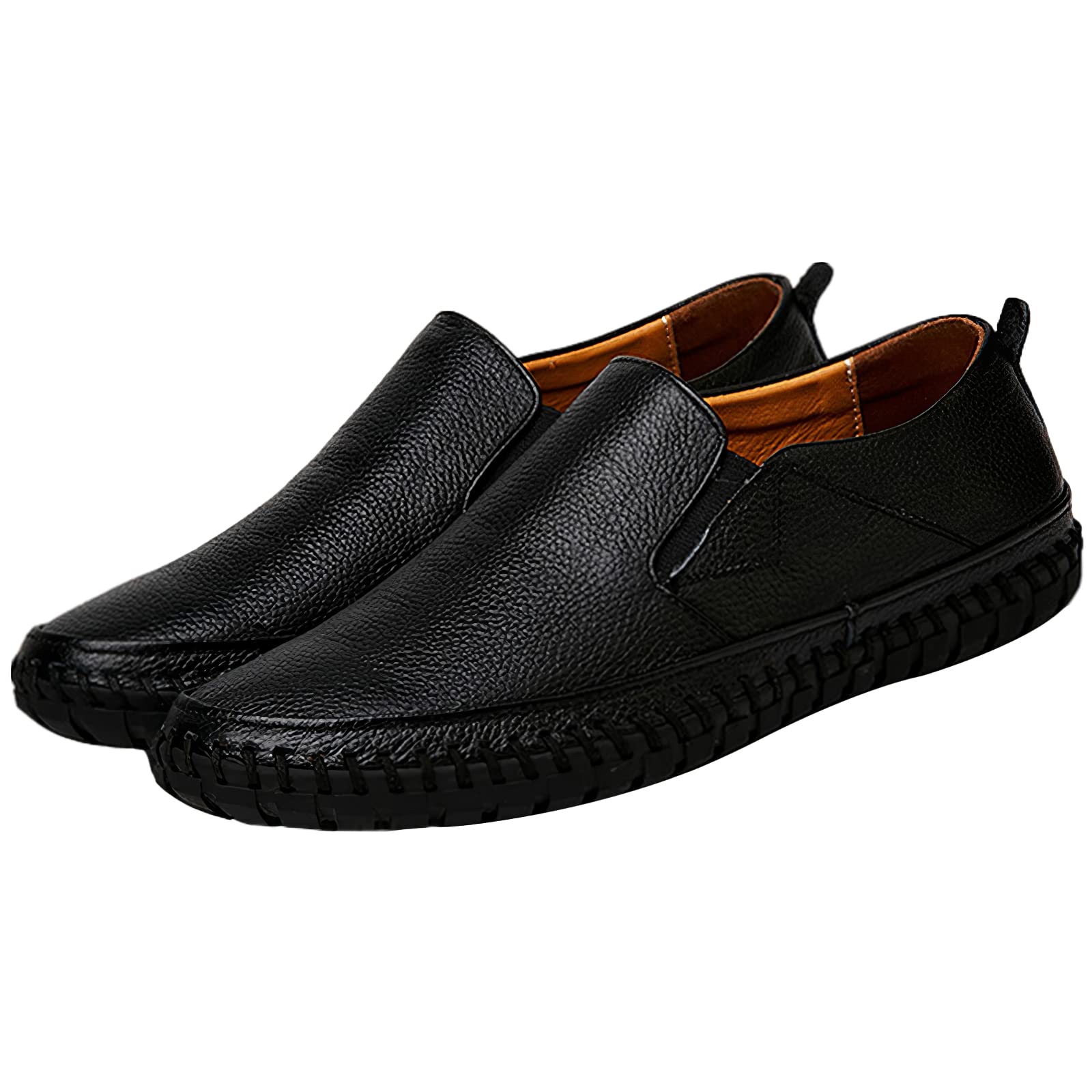 rismart Mokassin Herren Komfort Fläche Halbschuhe Leder Schlüpfen Bootsschuhe Schuhe Hausschuhe