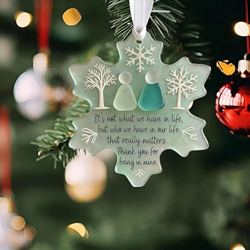 Miniatura 6 de Decoración de cristal de mar, copo de nieve en forma de copa de mar, adornos de copo de nieve de amistad, adornos de cristal de mar hechos a mano (1)