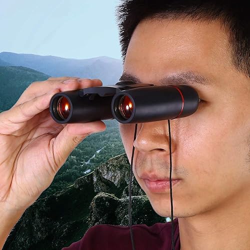 Miniatura 2 de Prismáticos binoculares portátiles estables negros del metal del binocular para la observación de aves de la estrella