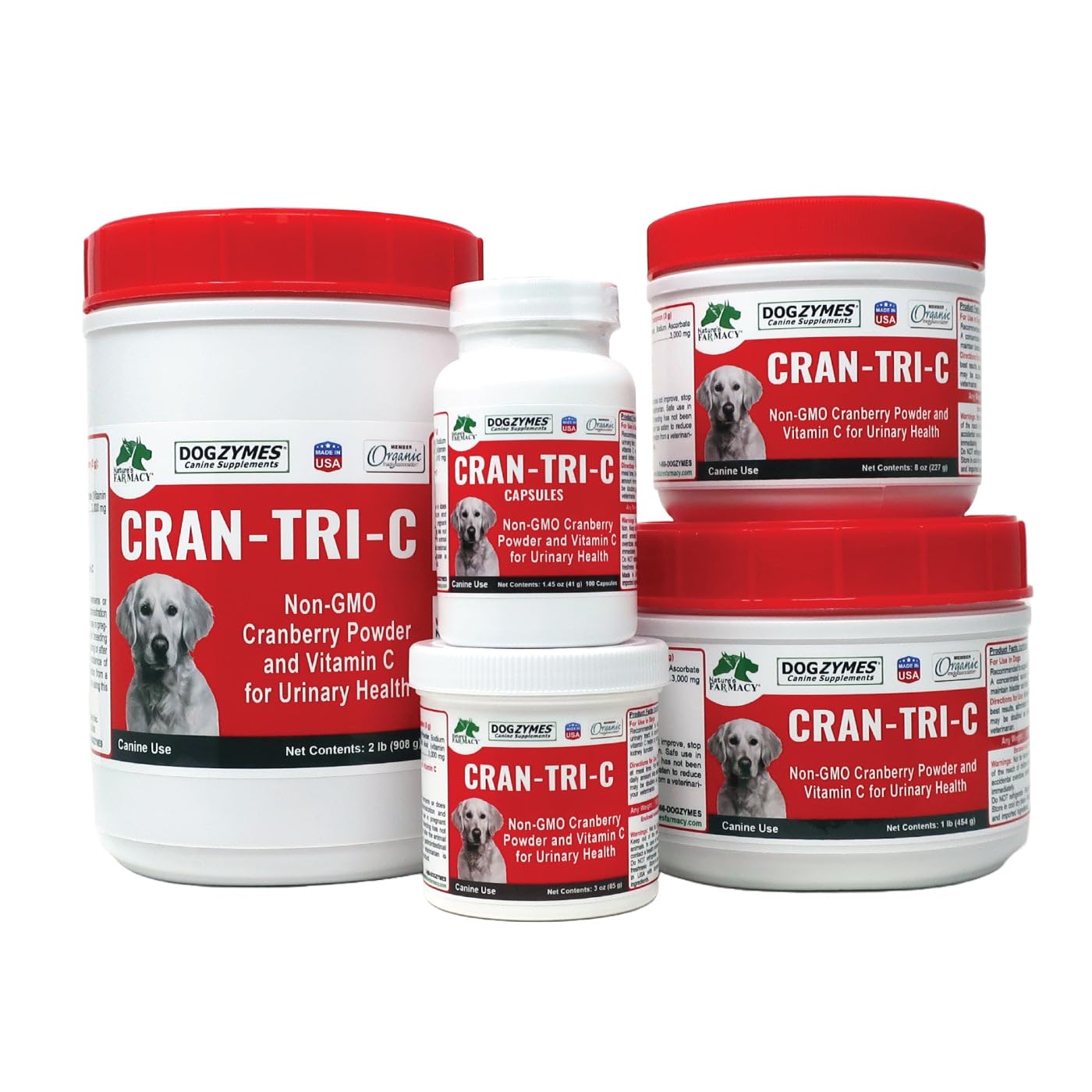 Dogzymes Cran Tri C Urinary Tract Support, Vitamin C Blend, 1418mg per Teaspoon (8 Ounce) — Amazon image 2