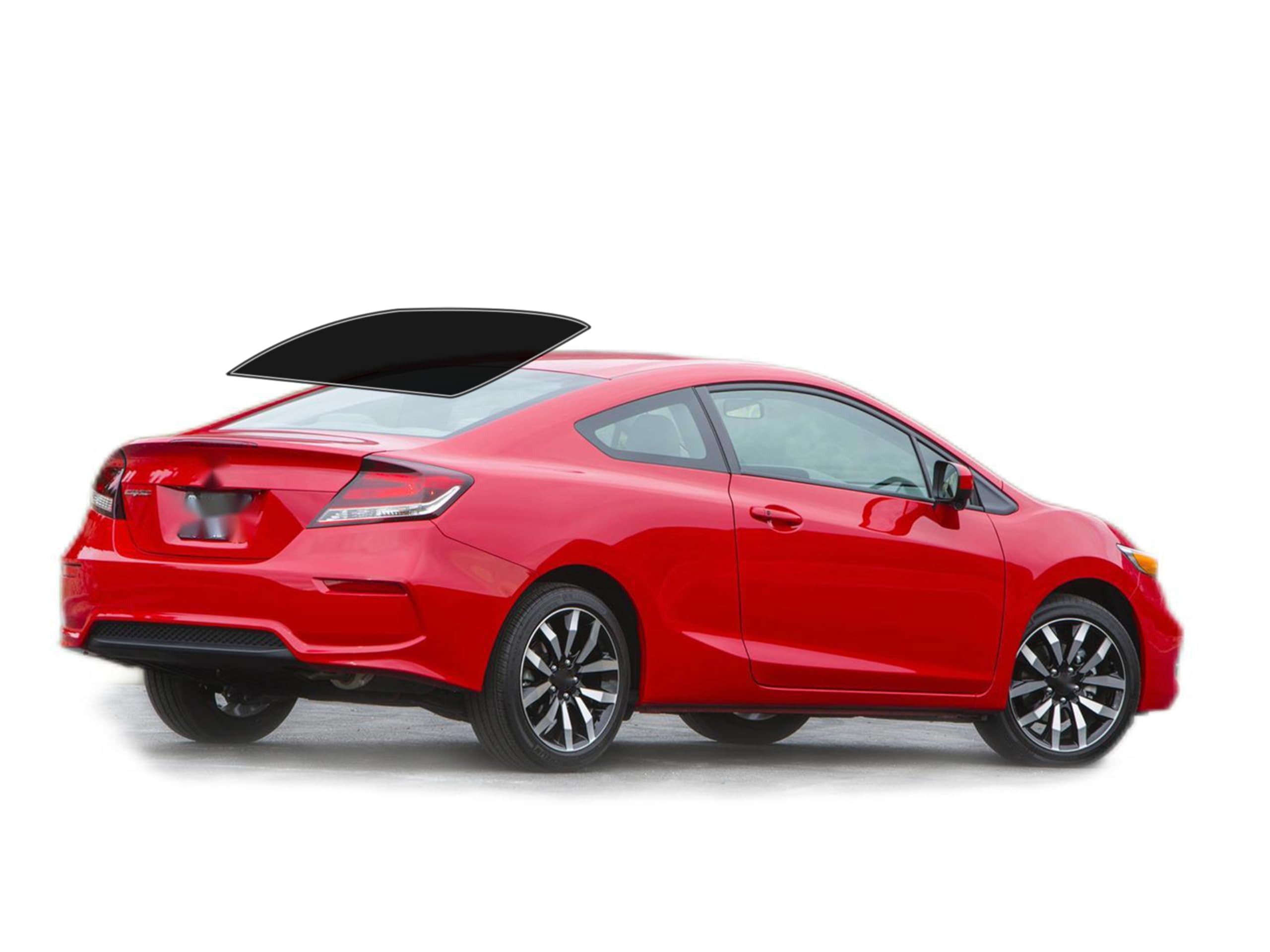 AUTOTEK Precut Windows Tint Film Rear Windshield Cars Sun Blocking Protection Privacy Anti Shatter Glass 2 Ply Computer Cut Any Tint Shade for Honda Civic Coupe 2012-2015