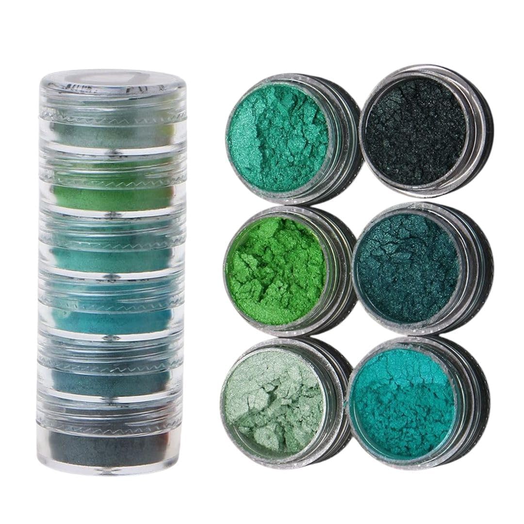 Mica Powder Set (Pack of 12) – Vibrant, Cosmetic-Grade Pigments for Resin Art, Soap Making, DIY Crafts, Epoxy Resin, and More – Non-Toxic, Multicolor Powder (Multicolour)