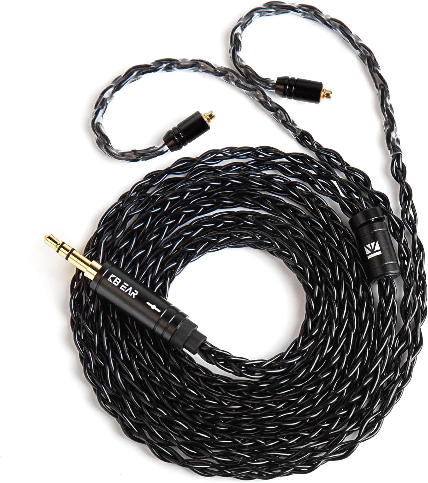 1.2M MMCX Long Earphone Cable, KBEAR ST12 Headphone Cable Replacement Earphone Wire Cable,Improve Comfortable Wearing Upgraded in Ear Monitor Replacement Cable for FILO FH3 FD3(MMCX 3.5, Black, 1.2m)