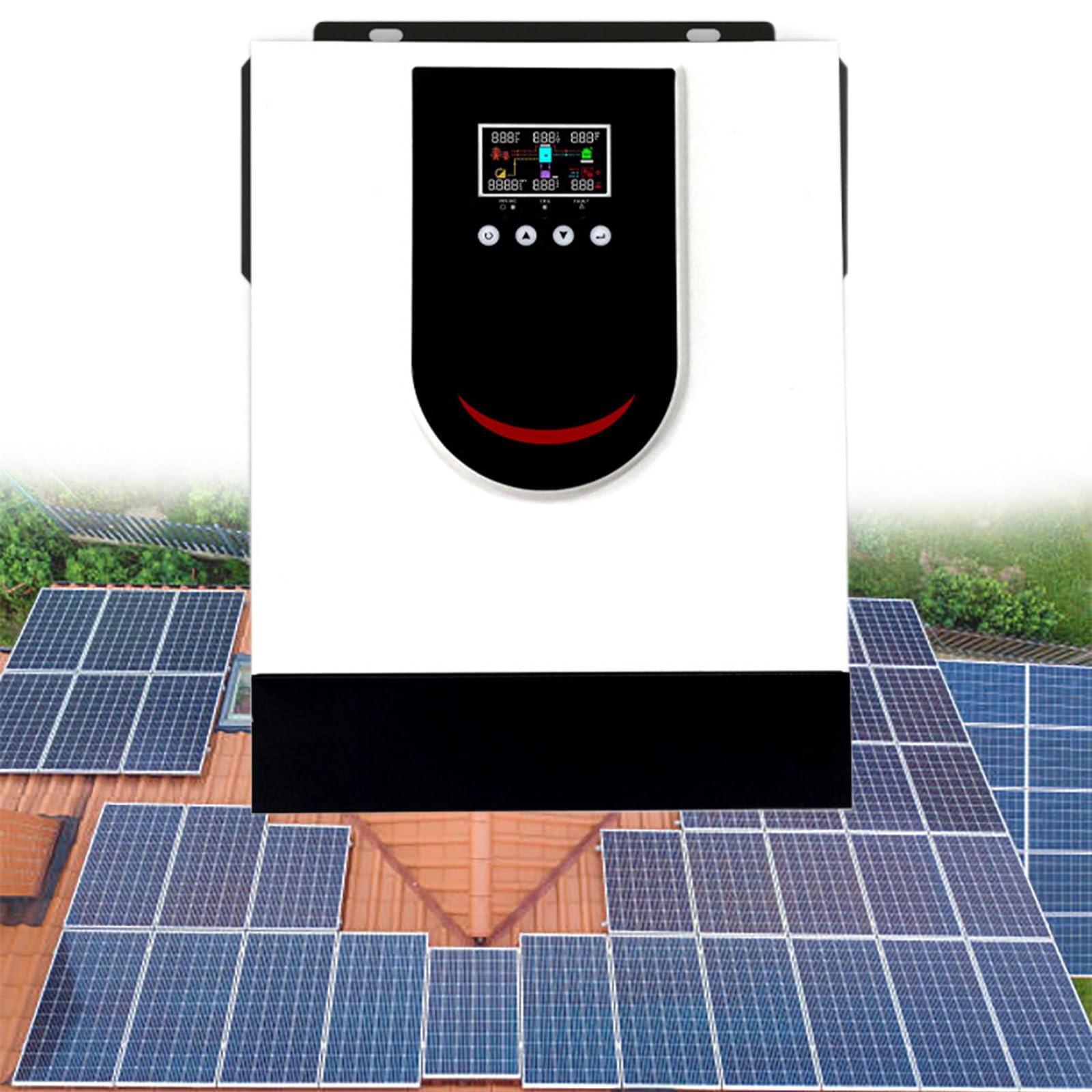 Inverter Solare Ibrido da 10200 W, 48 V CC a 220 V CA, Inverter Solare a Onda Sinusoidale Pura con Regolatore di Carica Solare MPPT da 160 A, per Sistemi Fuori Rete con Batteria da 48 V