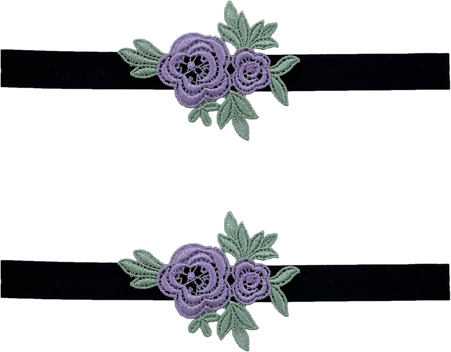 YunPeng Wedding Lace Garters Bridal Stretchy Floral Garter Set 2 Pieces