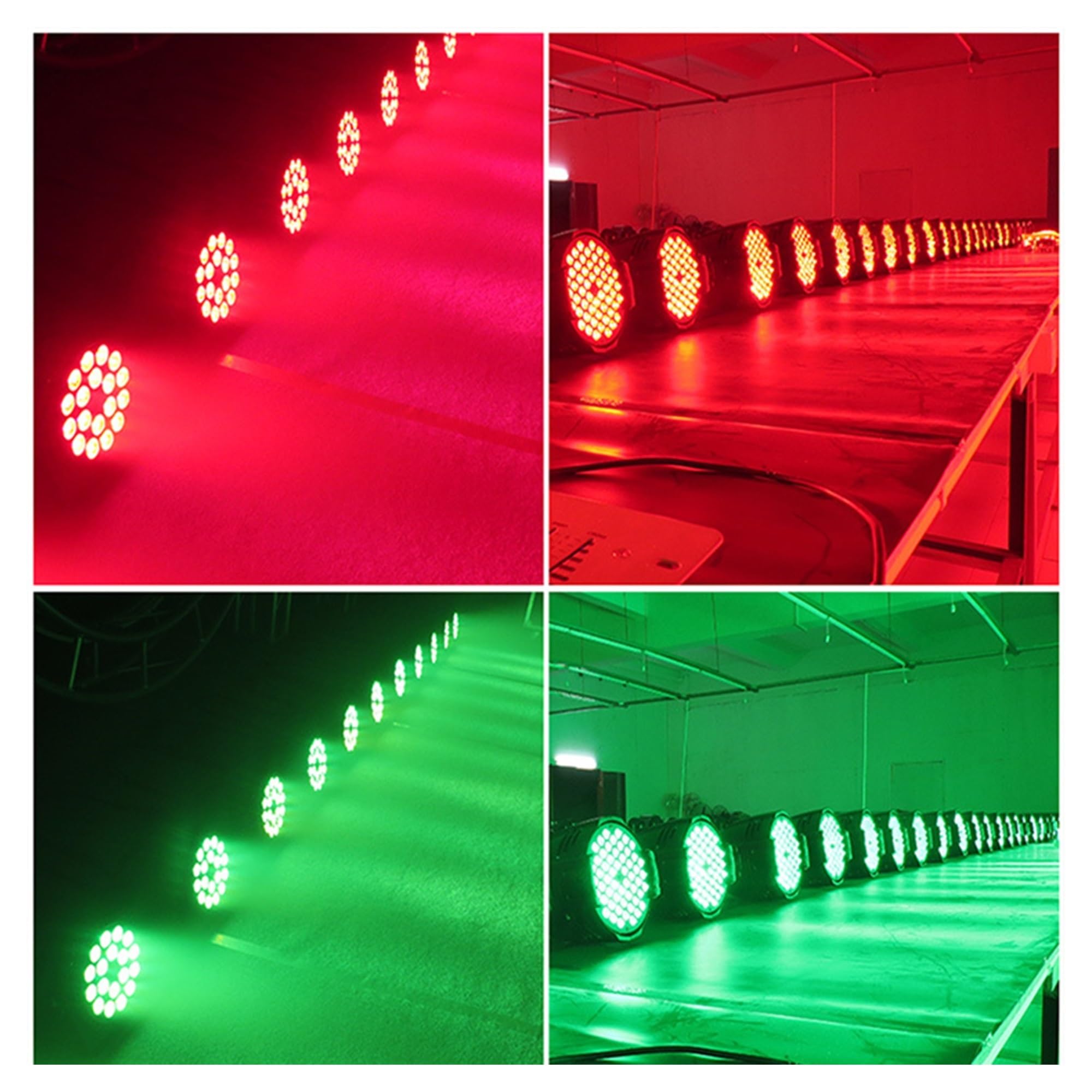 Luces para Fiestas, Proyector de Halloween de aleación de aluminio LED Par 18x18W RGBWA + UV 6 en 1 luces DMX512 discoteca luces de Navidad escenario Dj(LED RGBW 4in1)