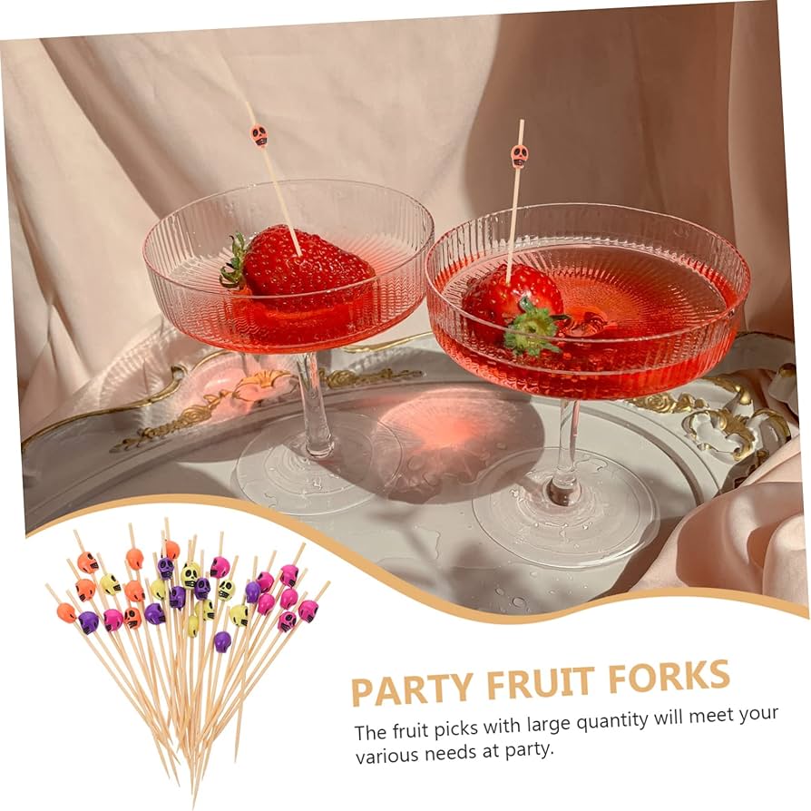 Amazon.co.jp: CIYODO 200個入り 骷髅デザイン フルーツピック