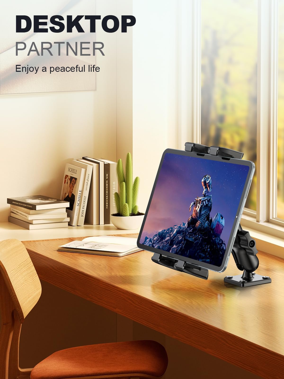 Supporto Universale Girevole Supporto Tablet Universale Girevole 360° - Per Parete, Scrivania, Camion, 4.7-13.5 Pollici Supporto Tablet Girevole - 9