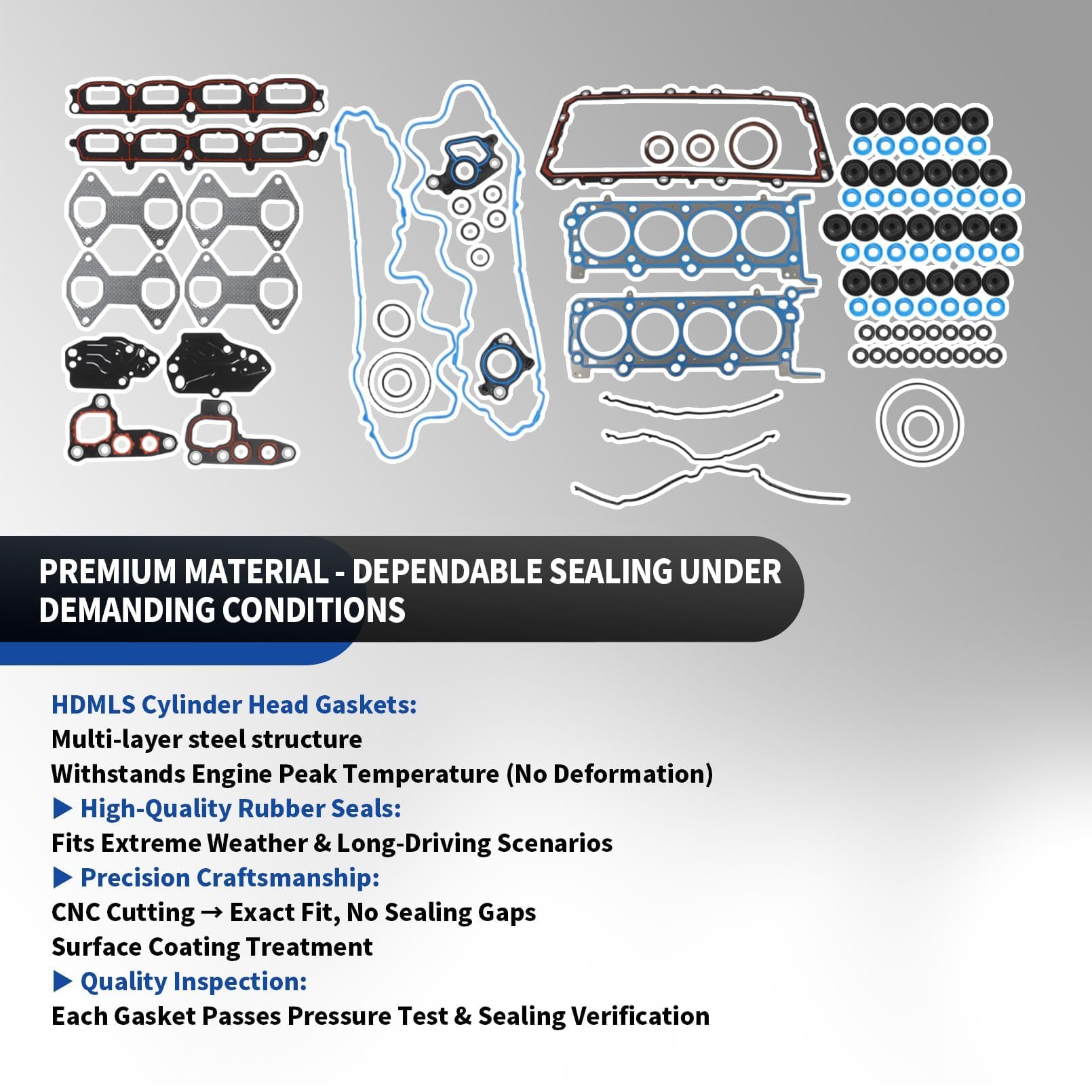 HS26306PT - Juego de juntas de culata compatible con Expedition 2005-2006 150 250 350 2004-2006 Navigator 2005-2006 5.4L