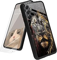 Vista 59 de Funda para Samsung Galaxy A12 5G con protector de pantalla, parte trasera de vidrio templado + TPU de silicona suave que absorbe los golpes