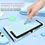 DLseego Storage Carrying Case for Nintendo Switch 2 2025 Accessories Set, 10 Game Card Slots Cute Protective, 1 Hard PC Case, 1PC Flower Blossom Chain, 4 Thumb Grips, Slim & Portable - Blue