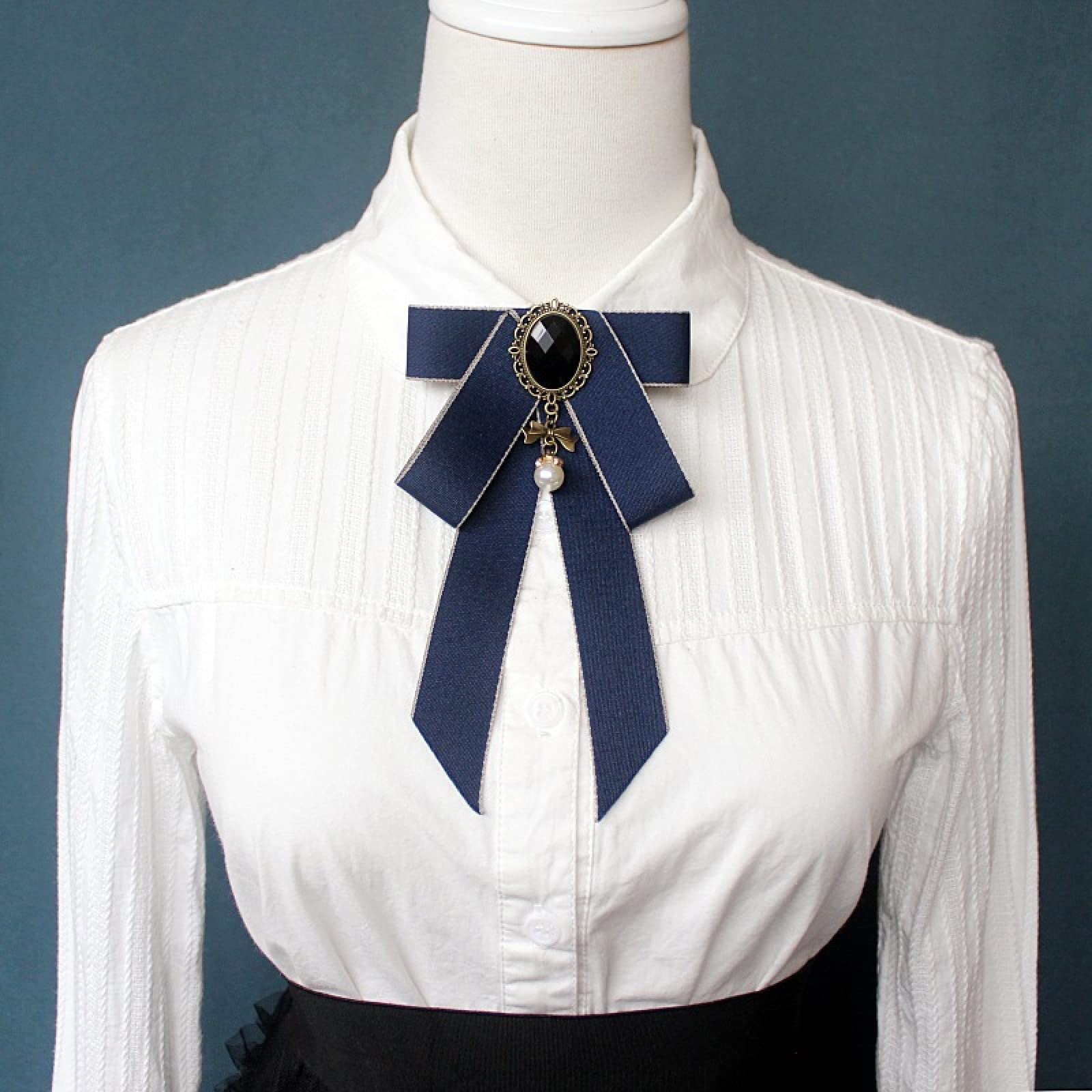 papillon già annodato, Con un giro, splendido papillon vintage da uomo, donna, unisex, con nastro elastico regolabile fisso