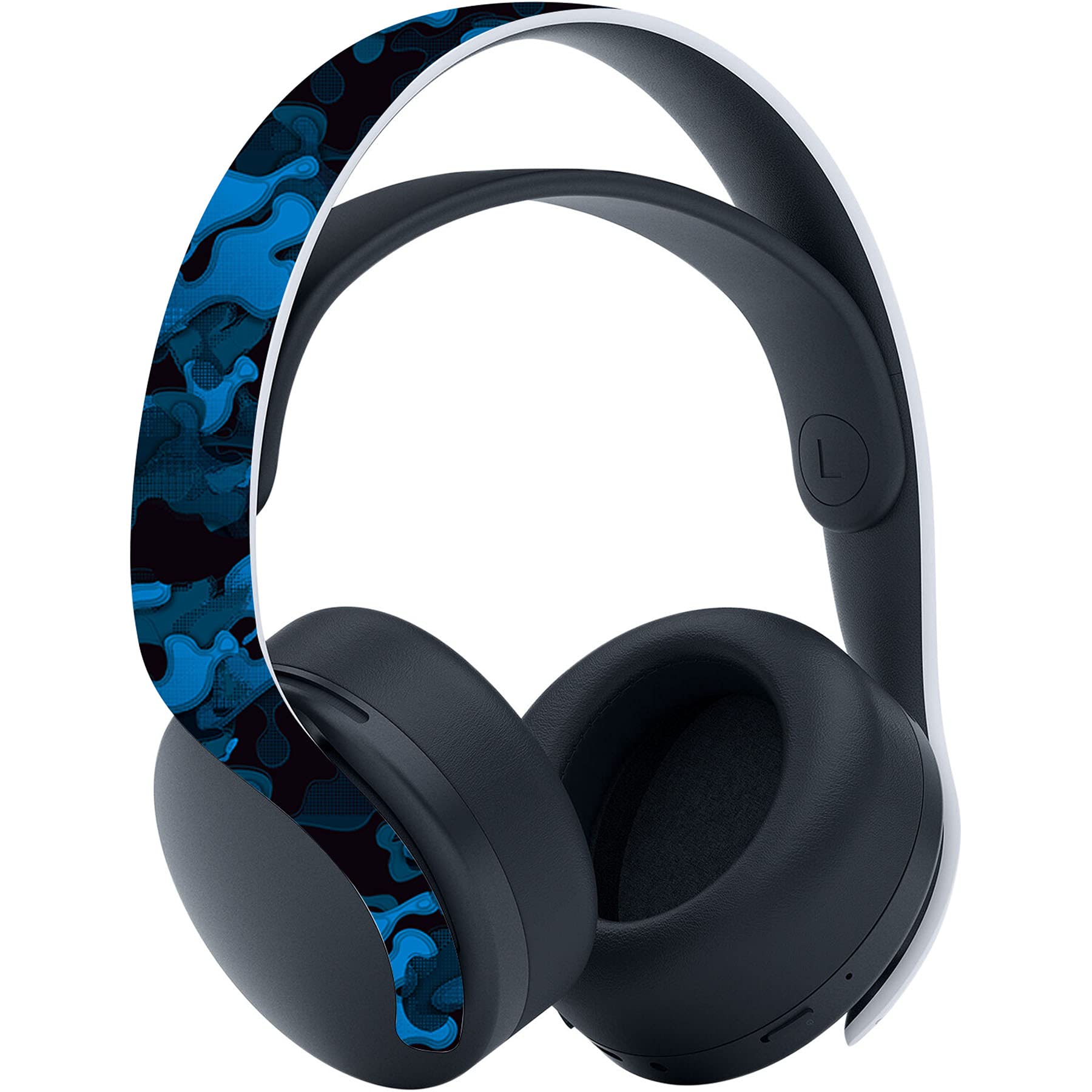 PlayVital Calcomanía Vinilo para ps5 Edición Disc - Pegatina Completa para Consola, Control, Estación de Recarga, Control Remoto y Audífonos, Skins Cubierta Protectora Adhesiva(Camuflaje Azul Negro)