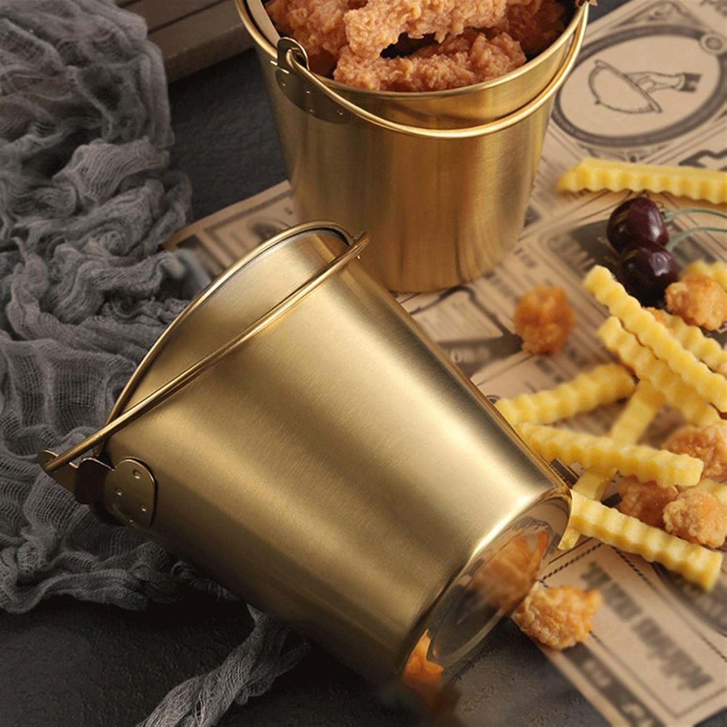 Wine Cooler Metal Ice Bucket Red Wine Champagne Stainless Steel for Bar Hotel Party Drinks Bucket