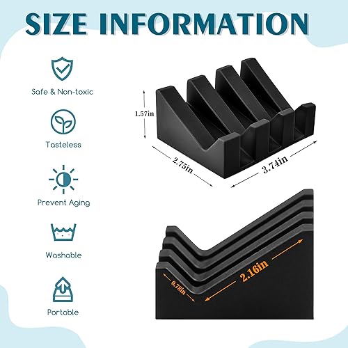 Miniatura 2 de Jaboneras de silicona con Drianage, soporte para jabón en barra y ahorro de cascada autodrenante para mantener tu barra de jabón organizada y limpia