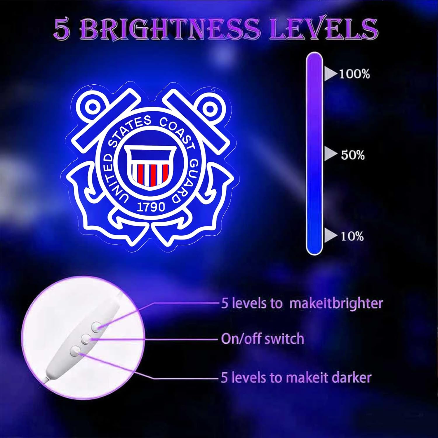 Military-themed Neon Signs Wall Decor for Man Cave Bedroom Bar Army Themed Gift Art for Christmas Party-12.87×12.2 IN-USB Powered-Acrylic