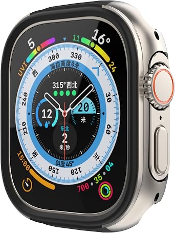 Aluminum Alloy Case for Apple Watch Ultra 49mm Alloy Matte Waterproof Protector Aluminum Metal Case for IWatch Series Ultra 49mm Color Titanium gold, Size 49mm
