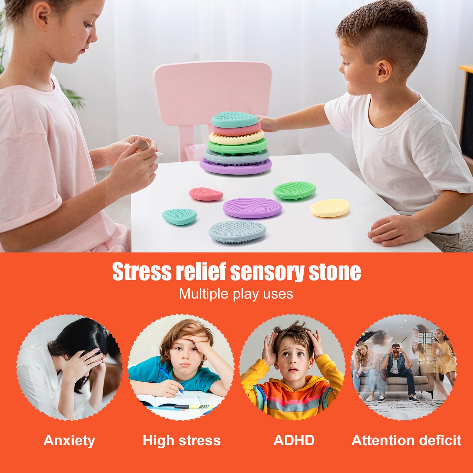 6 Pcs Fidget Toys Stone - Image 4