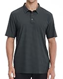 Mens Polo Shirts Seamless Striped Golf Shirts Short Sleeve Quick-Dry Polo for Men