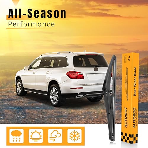 Miniatura 9 de AUTOBOO Repuesto de limpiaparabrisas trasero de 12 pulgadas para Nissan Cube 2014-2009 Micra 2019-2015 Murano 2021-2009 Pathfinder 12-04 Quest