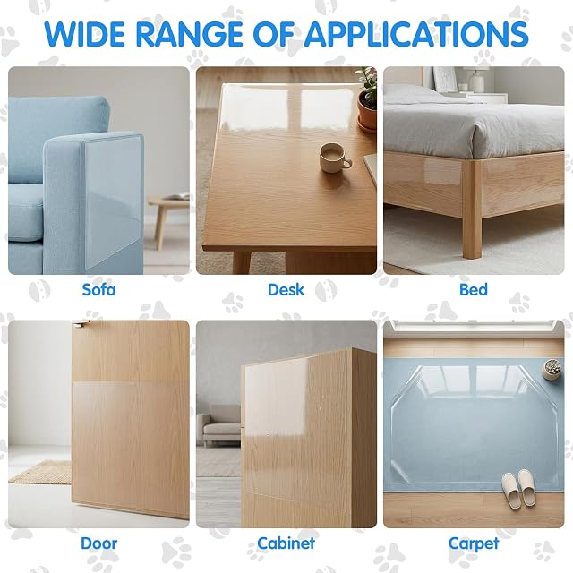 Foto 7 de 7 de Nexpho Protector Sofa Gatos Arañazo 43cm x 5m Protector de Sofa de Plástico Protector Puertas Arañazos Perro…
