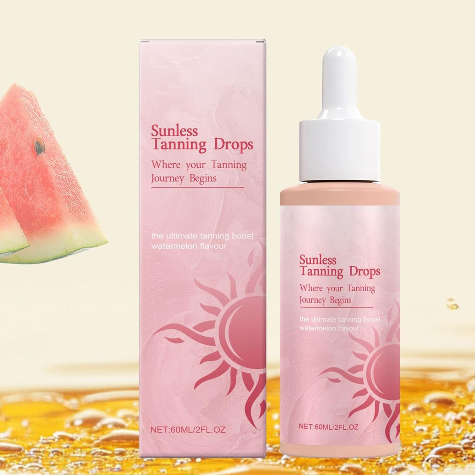Sunless Bronzing Drops do picia do twarzy - Słoneczny odcień i naturalny kolor, samoopalacz (1 sztuka)