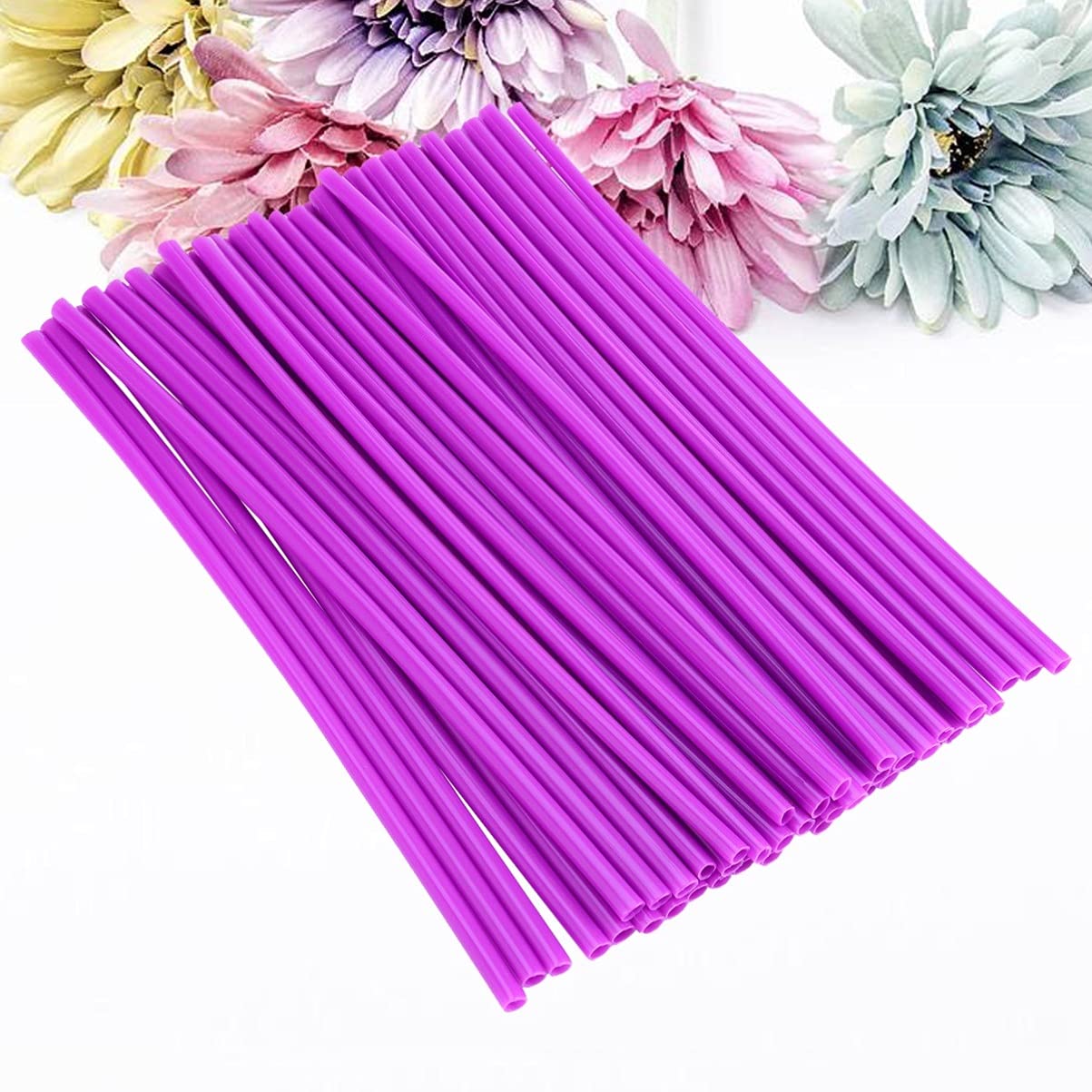Hemoton Purple Bike Spoke Covers 75 Pcs Spoke Wheel Rim Straws for Dirt Bike Rim Protector Kit