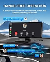 Vista 5 de Pantalla HK3 Carplay para Coche, Pantalla Táctil Inalámbrica de 10.26’’ para Apple Car Play y Android Auto, Cámara Dash 4K, Cámara de Respaldo