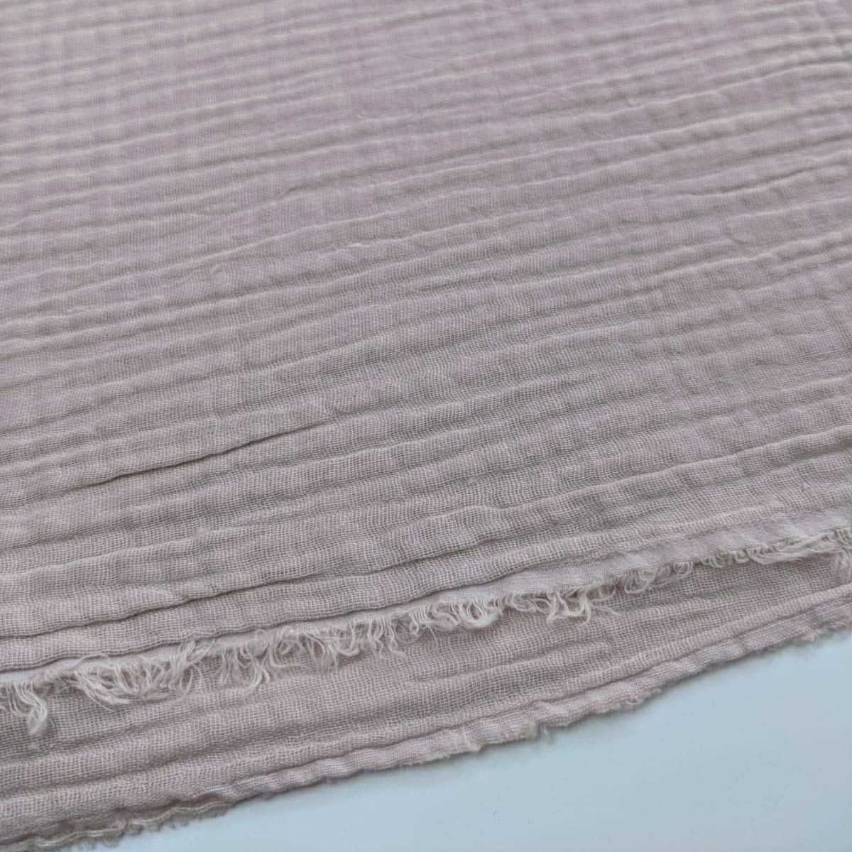 Double Gauze 100% Cotton Plain Fabric Dress Making Lightweight Muslin Baby Swaddle Blankets Scarves Summer Clothing | 53" - 135 cm Wide | per Metre (Taupe) — view 13