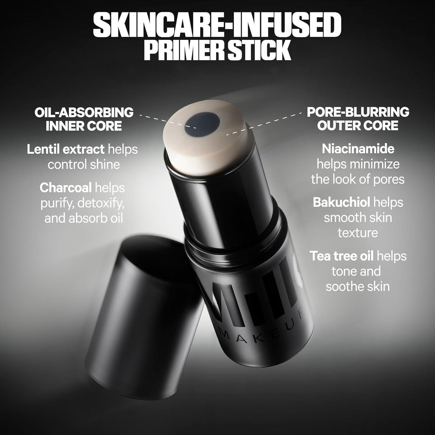 Milk Makeup Pore Eclipse Non-Comedogenic Matte Blur Stick – Blurs Pores, Controls Shine + Holds Makeup for Up to 16 Hours – Creates a Smooth, Even Base for a Soft Matte Finish – 0.44 oz - Image 4