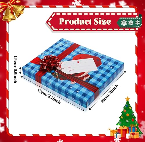 Miniatura 3 de Outus Caja para tarjetas de regalo de Navidad con lazos y etiquetas, tarjetas de regalo de Feliz Navidad, cajas de regalo mini cajas de regalo para