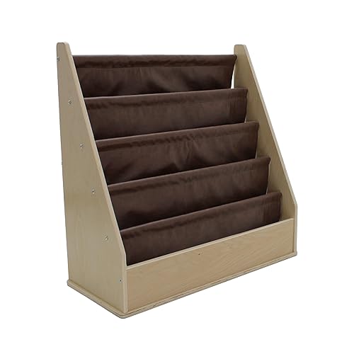 Miniatura 60 de Factory Direct Partners 13132-NT - Soporte de exhibición para libros de abedul, 5 estantes para libros y revistas infantiles para dormitorio, sala