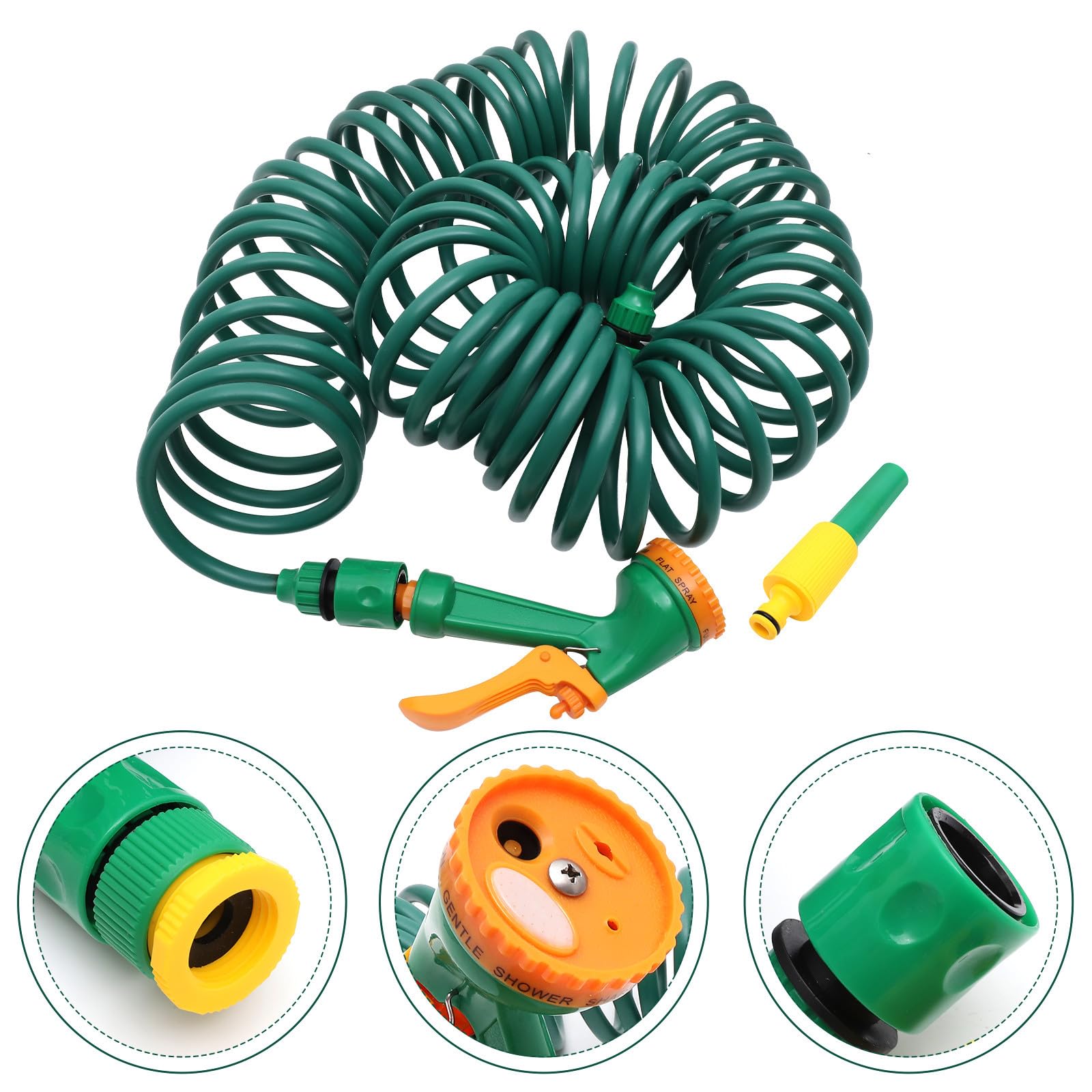 Veemoon Tubo da Giardino Retrattile 10 M Tubo Flessibile da Giardinaggio Autoavvolgente in Materiale Resistente per Irrigazione Esterni Pulizia Auto e Innaffiatura Fiori Colore Casuale