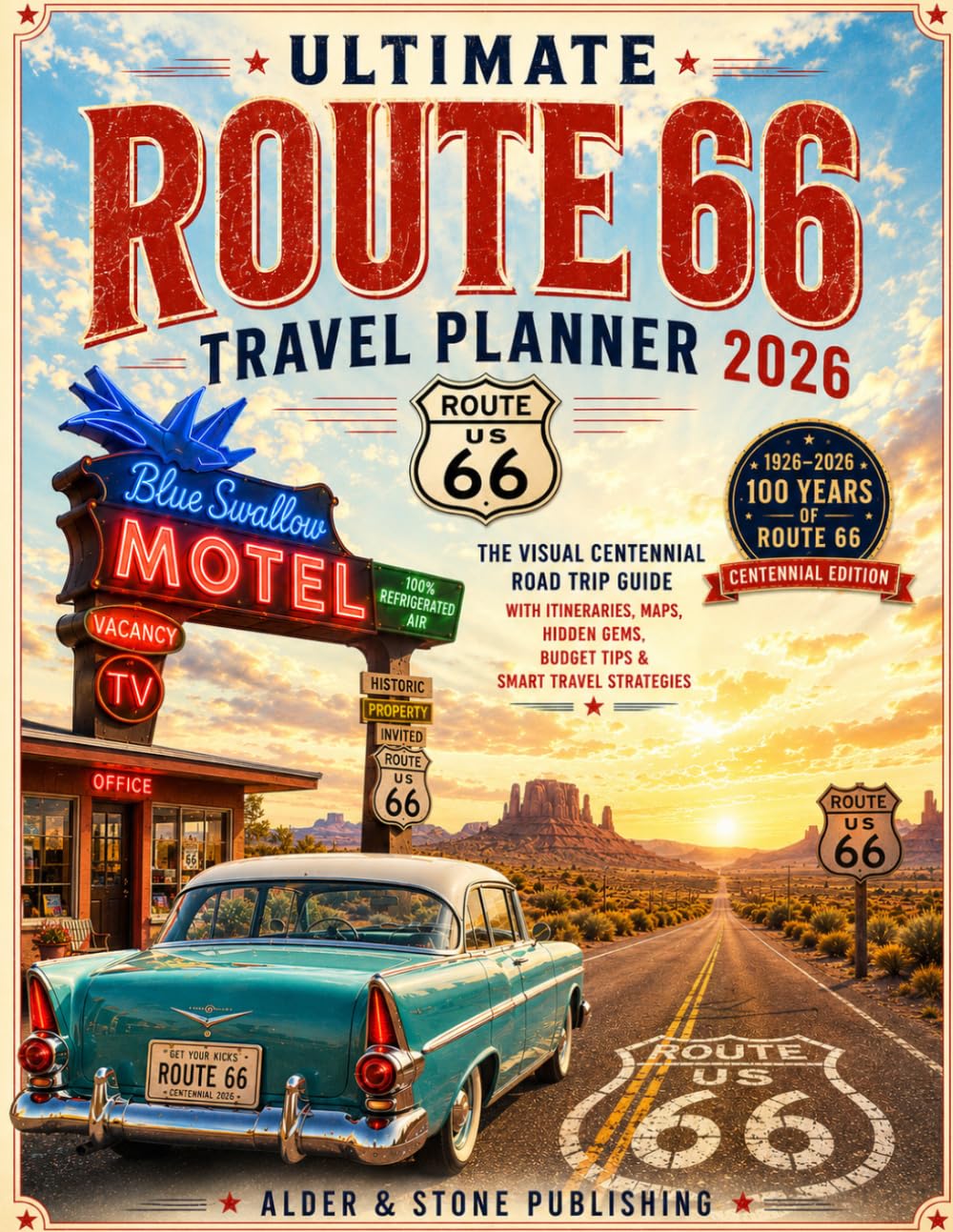 ULTIMATE ROUTE 66 TRAVEL PLANNER 2026: The Visual Centennial Road Trip Guide with Done-for-You Itineraries, Maps, Hidden Gems, Budget Tips & Smart Travel Strategies (American Road Adventures)
