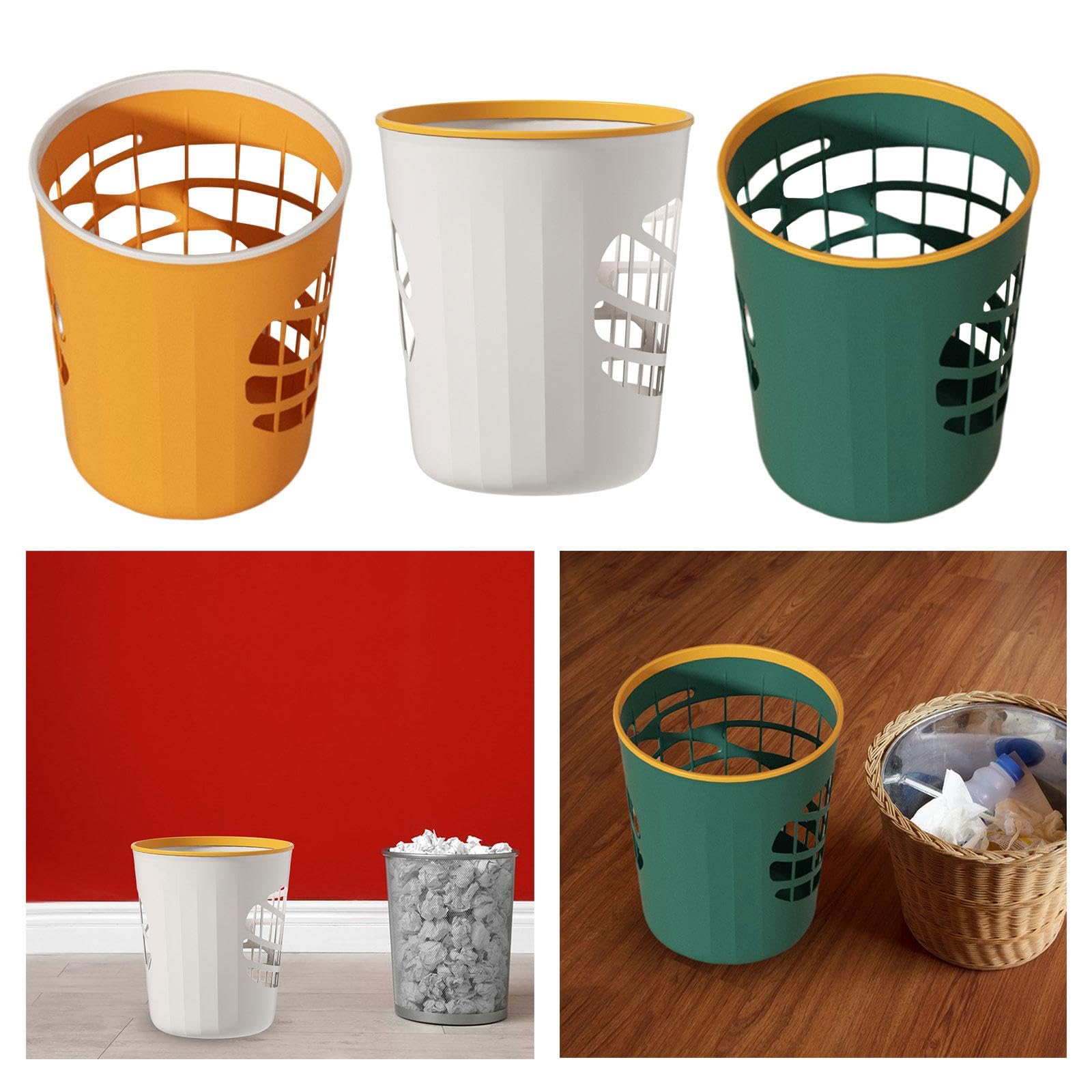 MERISHOPP®Garbage Container Round Durable Toilet Waste Bins for Toilet Bathroom Office Orange|Home & Garden | Household Supplies & Cleaning | Trash Cans & Wastebaskets|1 Trash Can 3