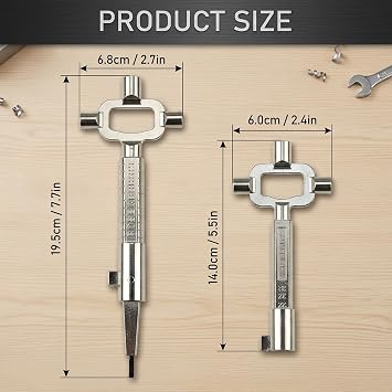 Locksmith Tools, Professional Lock Body Adjuster Set, Long and Short Spanner Design, for Precise Lock Mechanism Adjustments, Durable Steel Construction