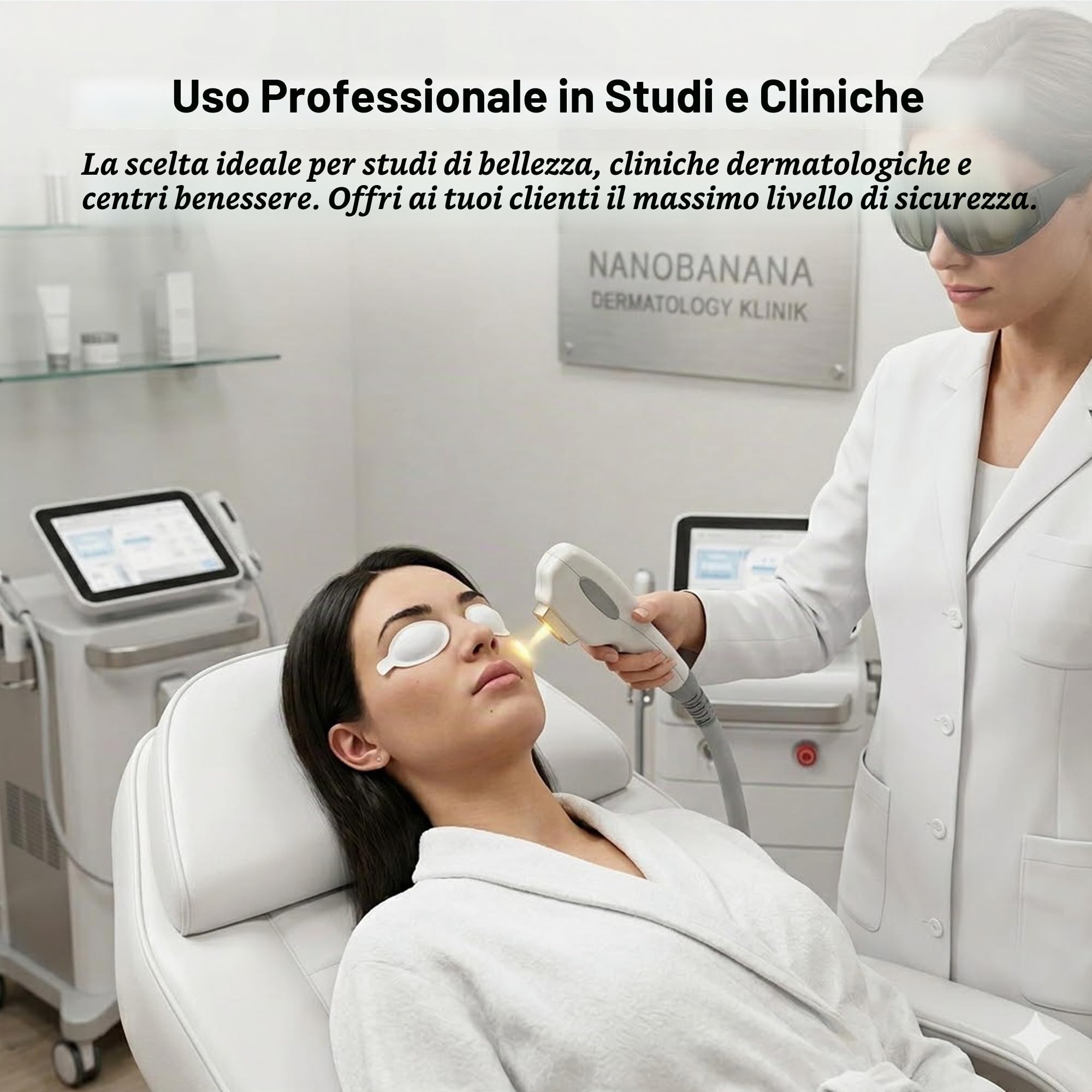 Laser Eye shields usa e getta 50 paia per IPL Depilazione Campi di bellezza Protezione degli occhi del cliente 190-11000nm