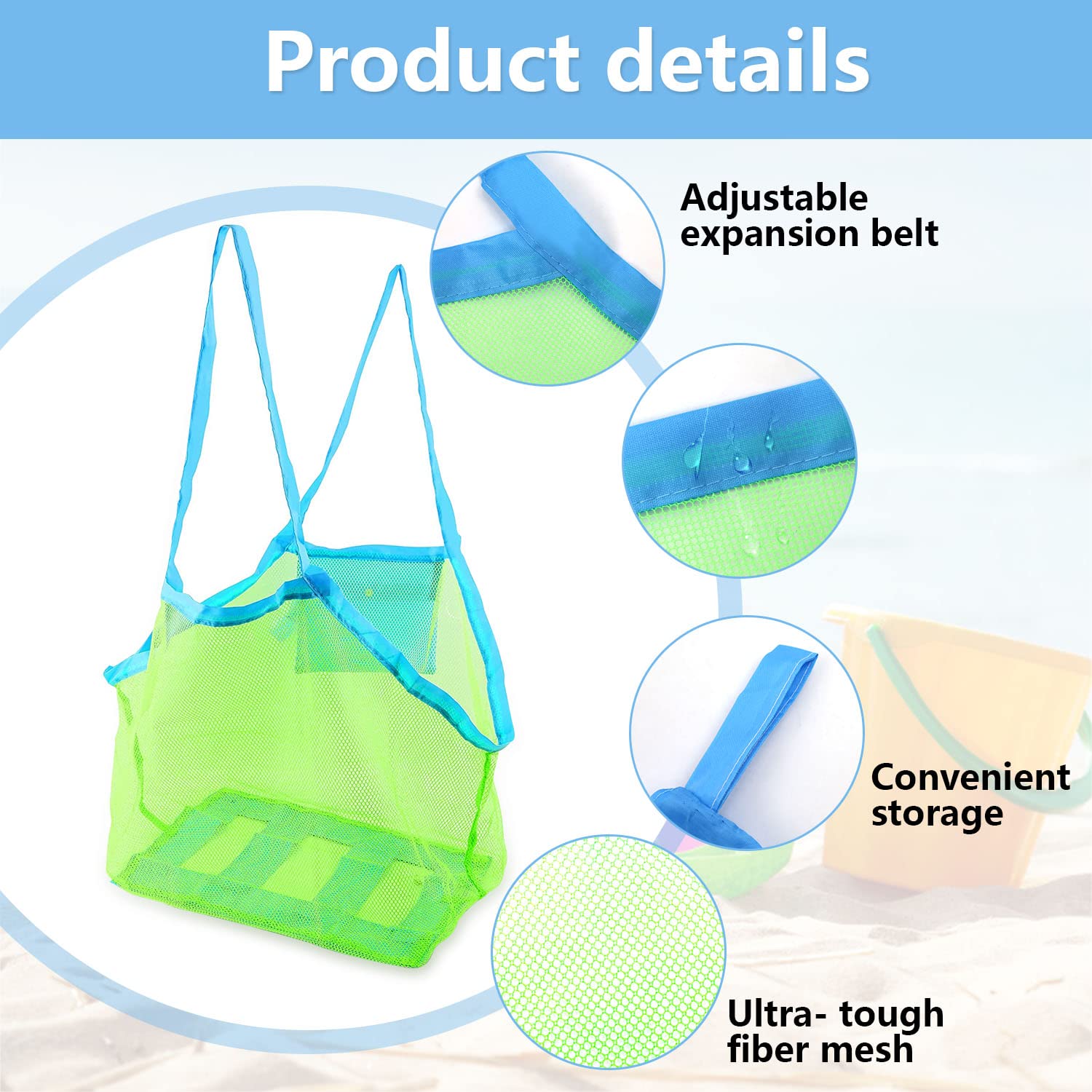 Jouet De Plage,Sac à Dos De Rangement Portable Pour Bébé,sac En Filet